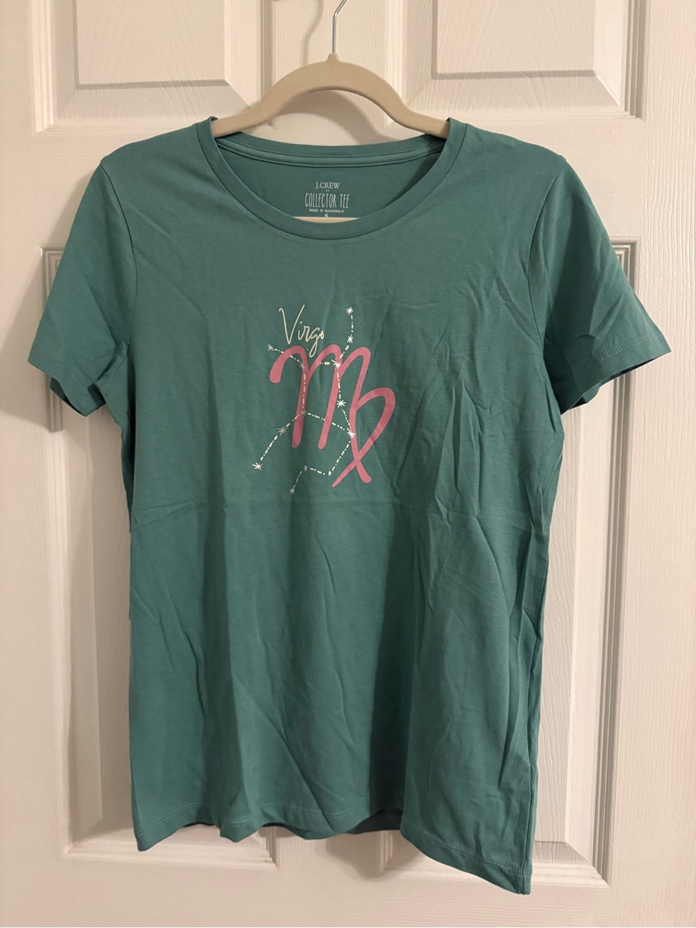 J. Crew Women's Teal Virgo Graphic Short Sleeve Tee